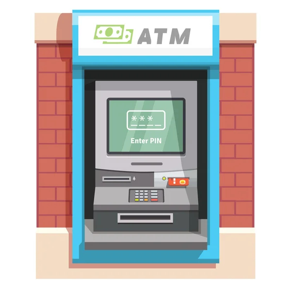 通り Atm 預け払い機 — ストックベクタ