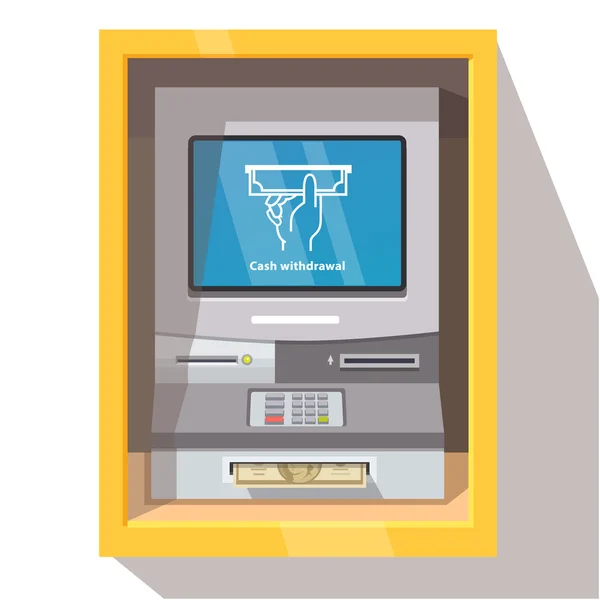 Straat ATM-teller machine — Stockvector
