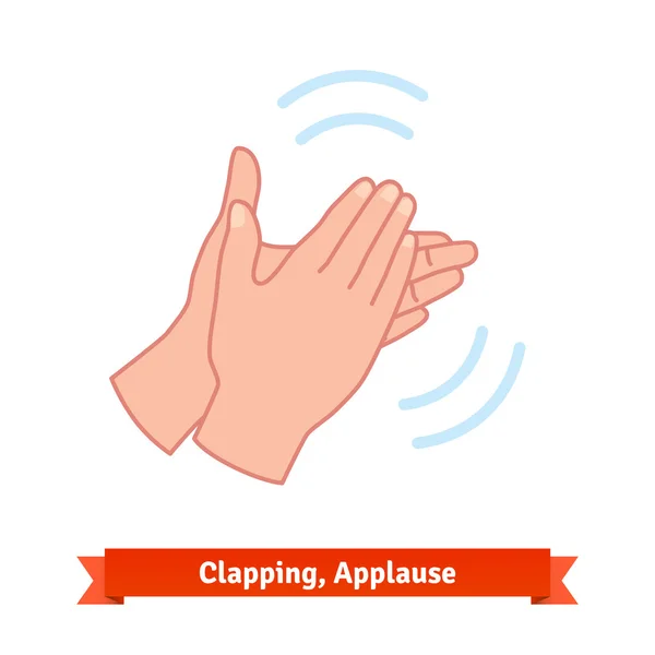 Clapping applauding hands — Stok Vektör