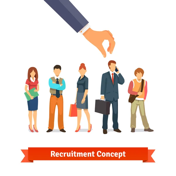 Concept de recrutement et de ressources humaines — Image vectorielle