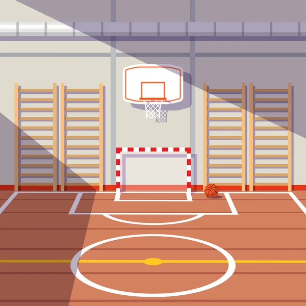 School or university gym hall — Stockvector