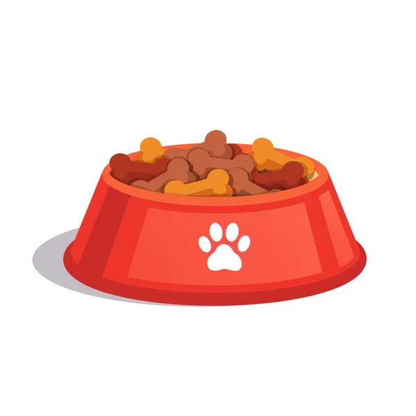 Pes suché jídlo mísa — Stockový vektor