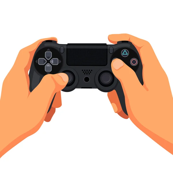 Gaming με gamepad ελεγκτή — Διανυσματικό Αρχείο