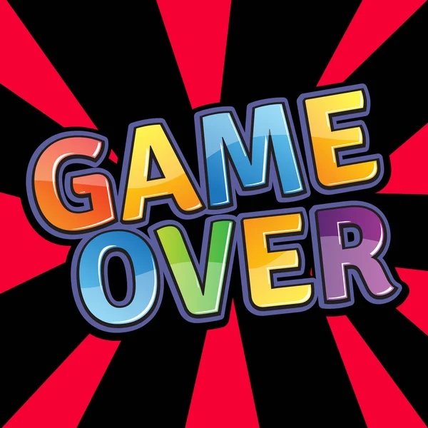 Game over letter composition — 스톡 벡터