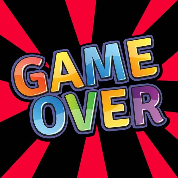 Game over composizione lettera — Vettoriale Stock