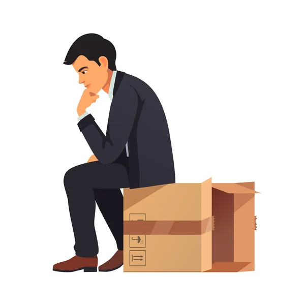 Thinking out of the box concept. — Stock Vector