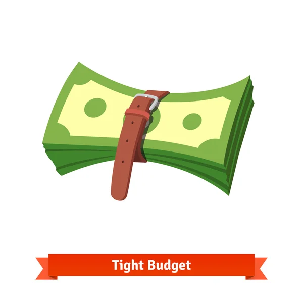 Budget serré et concept d'économie de récession — Image vectorielle
