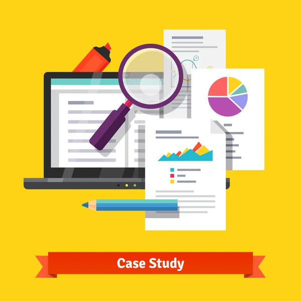 Case study research concept — Stock vektor
