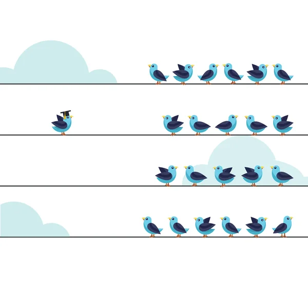 Independent thinker and individual leadership concept — Stockový vektor