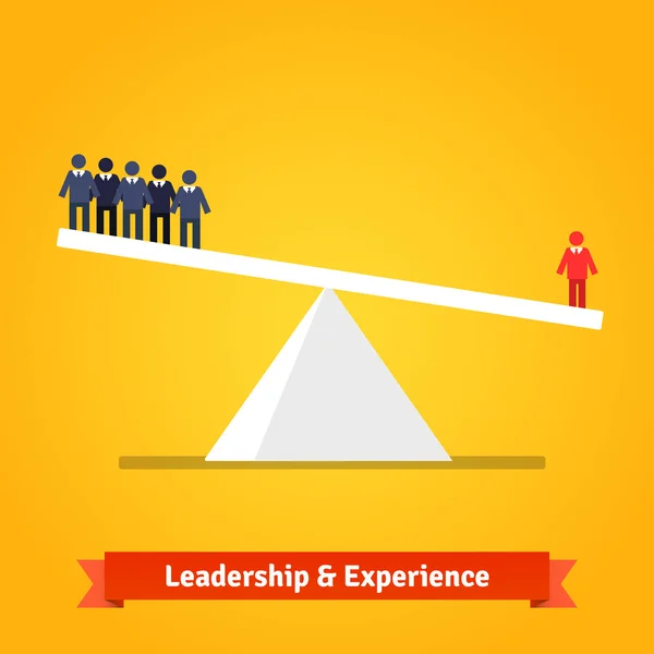 Leadership and experience of outweighs group — ストックベクタ