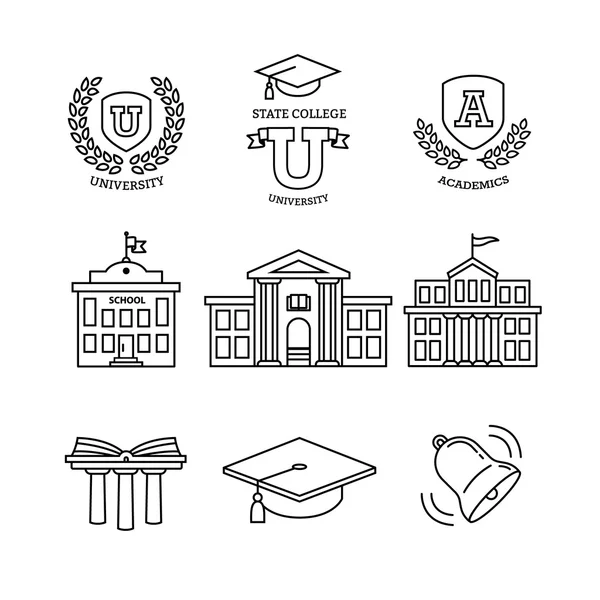 Education icons set — Stock Vector