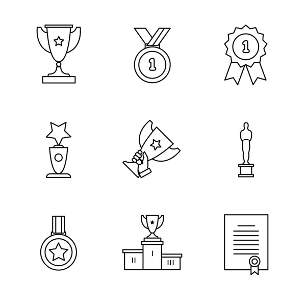 Award winner icons — Stockový vektor