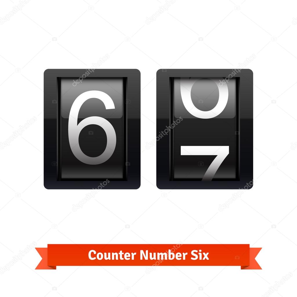 Gear number counter for number six