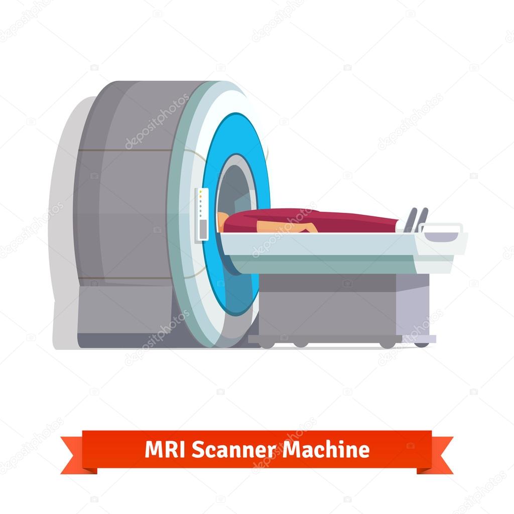 MRI machine scanning patient insid