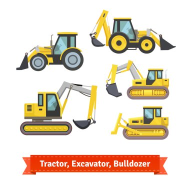 Traktör, tarak, buldozer set