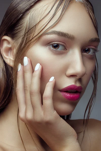 Girl with  creative natural Makeup — Stock Photo, Image