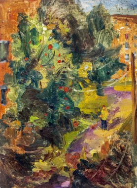 Güzel orijinal yağlı boya ile