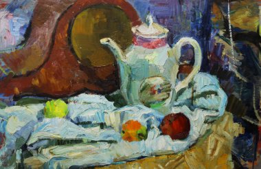 Güzel orijinal yağlı boya, Natürmort