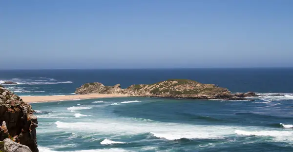 Stranden Och Kustlinjen Vid Plettenberg Bay Sydafrika — Stockfoto