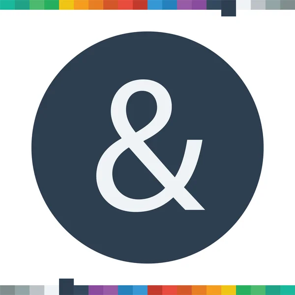 Ampersand icono, y signo icono . — Vector de stock