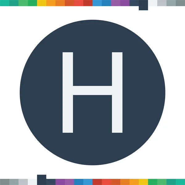 H letterpictogram. — Stockvector