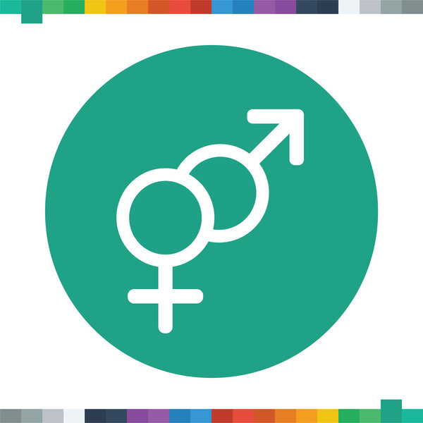 Плоские мужские и женские иконы в кругу
.