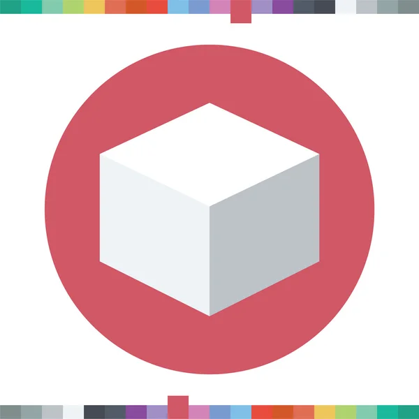 3d cube icon. — Stock Vector