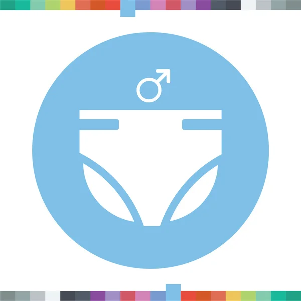 Diapers for boys icon. — Stock Vector