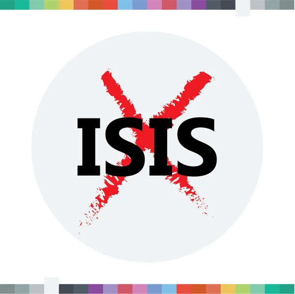 Stop ISIS icon. — Stock Vector