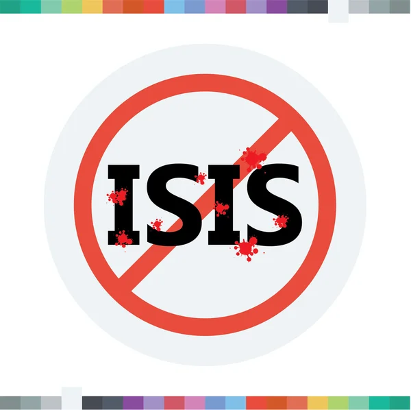 Ícone de parar ISIS . —  Vetores de Stock