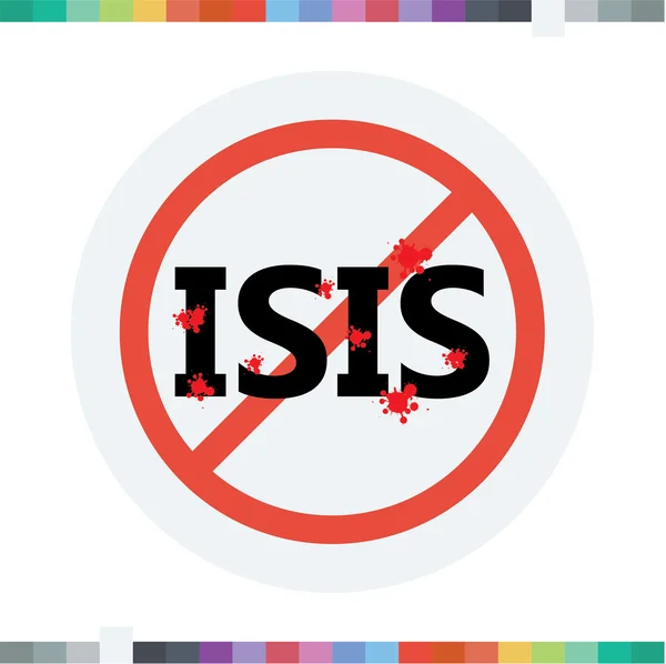 Stop ISIS icon. — Stock Vector