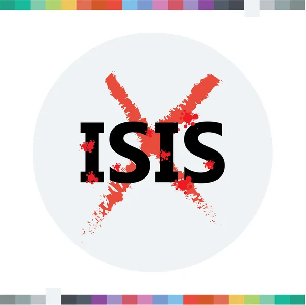 Stop ISIS icon. — Stock Vector