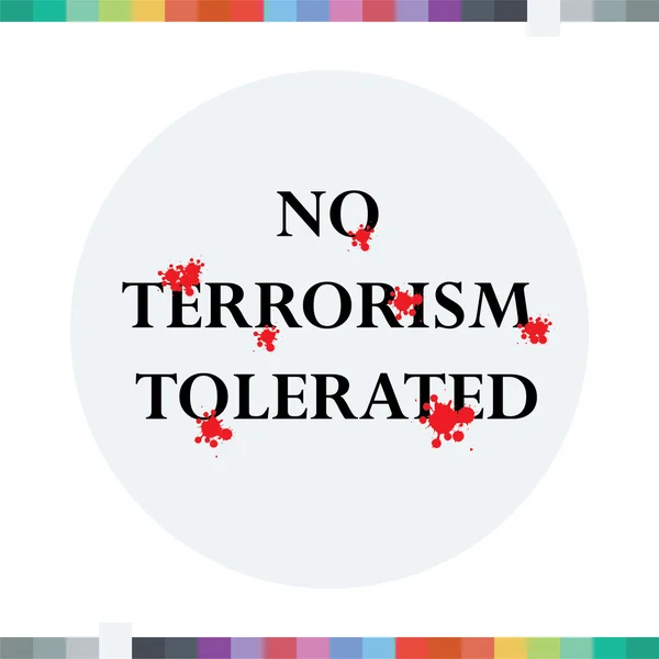 Stop terrorisme pictogram. — Stockvector