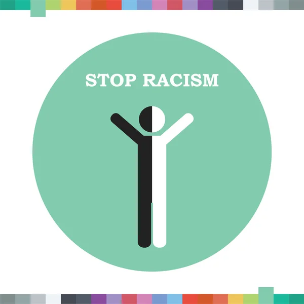 Stop racisme pictogram. — Stockvector