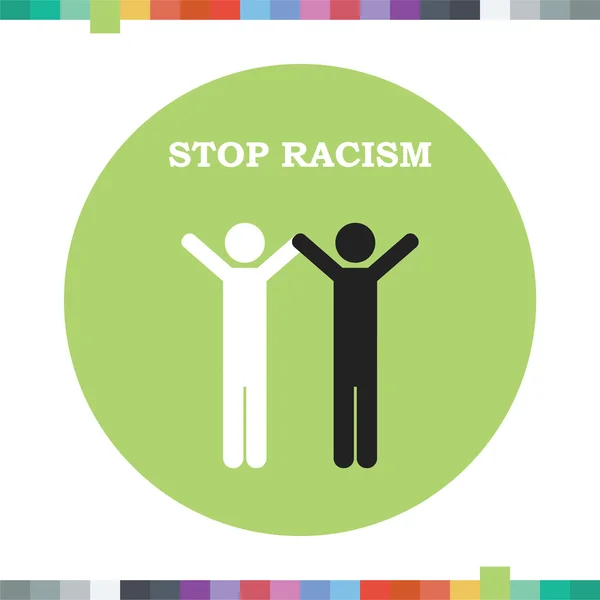Detener el racismo icono . — Archivo Imágenes Vectoriales