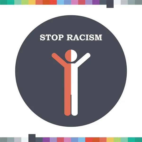 Σταματήστε το ρατσισμό εικονίδιο. — Διανυσματικό Αρχείο
