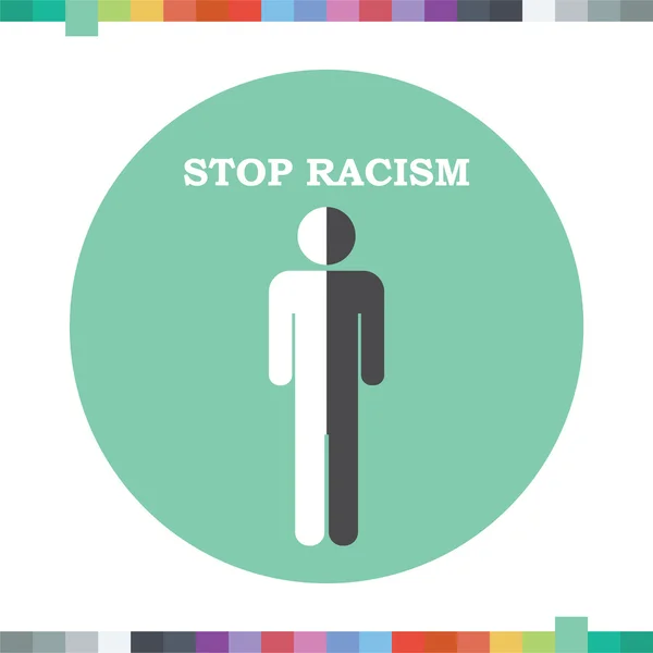 Stop icône de racisme . — Image vectorielle