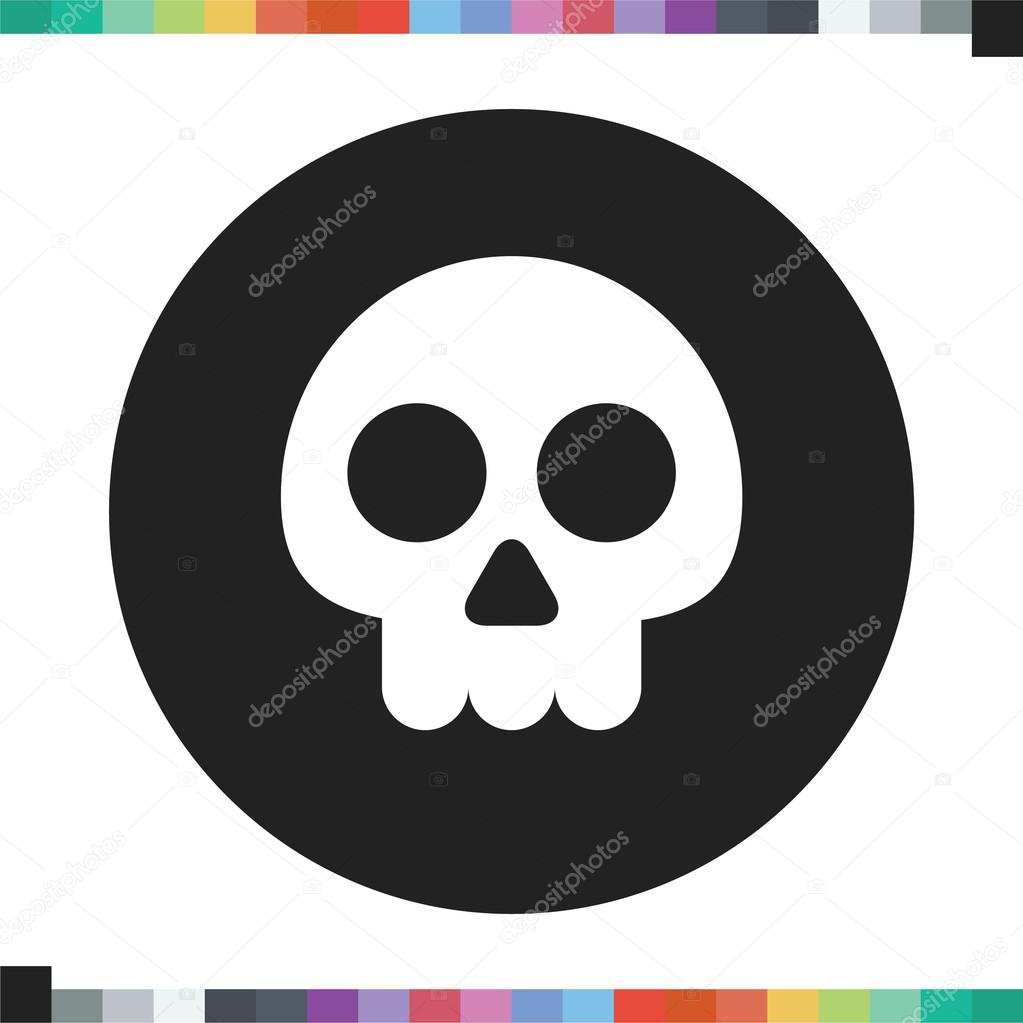 Skull icon. Halloween icon.