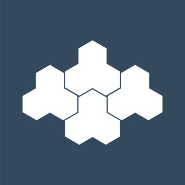 Molekül simgesi. Kimya simgesi. Eğitim simgesi.