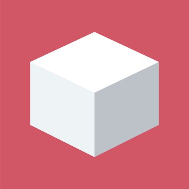 3D küp simgesini. 3B şekiller.