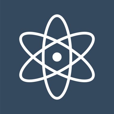 Düz atom simgesi, kimya simgesi.