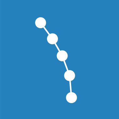 Düz molekül simgesi. Kimya simgesi.