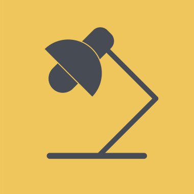 Masa lambası simgesi. Eğitim simgesi.