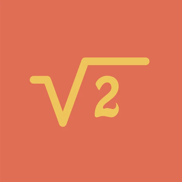 Vierkantswortel van twee icon. — Stockvector