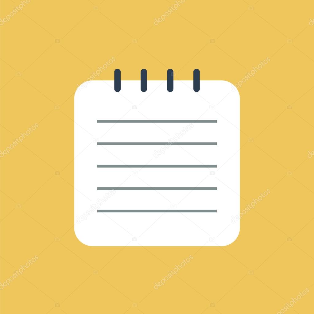 Notepad icon. Taking notes icon.