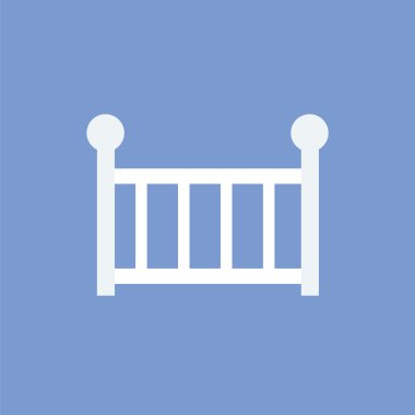 Bebek beşik simgesi. Yatak simgesi.