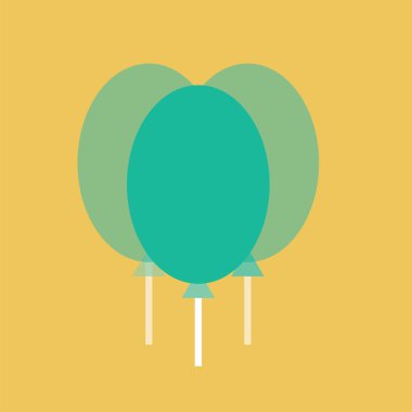 Balon simgesi. Doğum günü, parti simgesi.