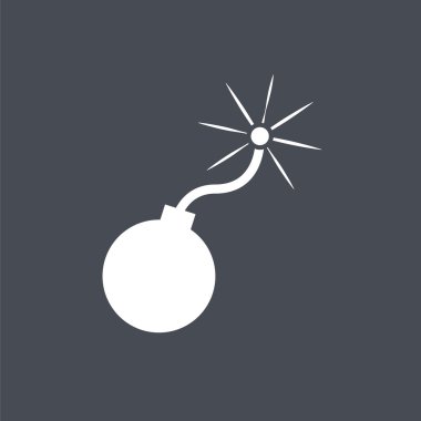 Bomba simgesi. Patlama simgesi.