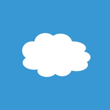 Bulut simgesi. Hava simgesi.