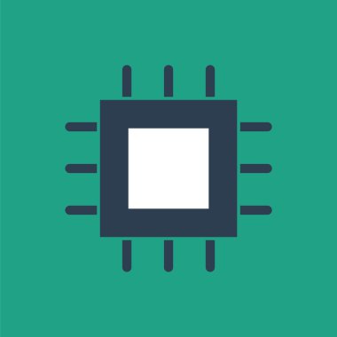 Elektronik çip simgesi. CPU simgesi.
